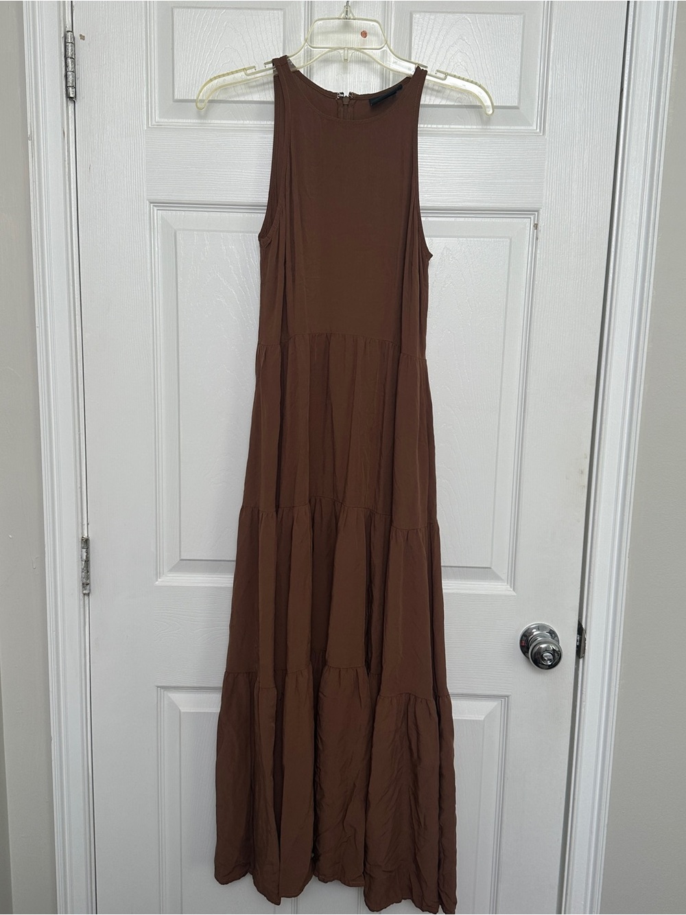 Richer Poorer Sleeveless Tiered Maxi Dress in Brown